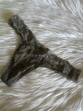 Victoria’s Secret Lace Thong Panty - Olive Green